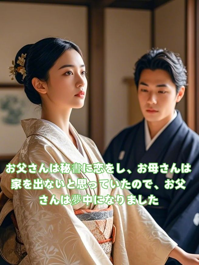 お父さんは秘書に恋をし、お母さんは家を出ないと思っていたので、お父さんは夢中になりました。