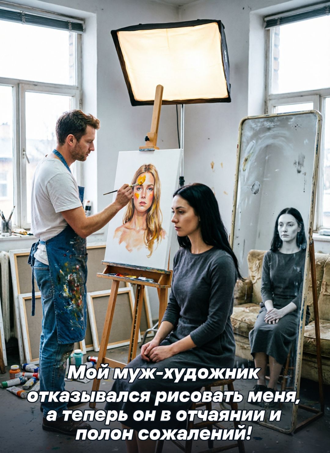 Мой муж-художник отказывался рисовать меня, а теперь он в отчаянии и полон сожалений!